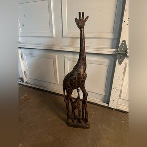 Wooden carved girraffe